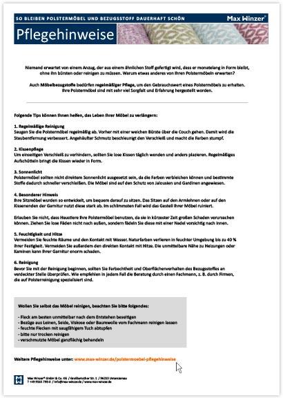 Pflegehinweise
